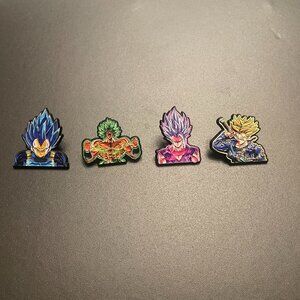 4 DRAGON BALL Z  GOKU VEGETA TRUNKS BROLY GOHAN HAT/CLOTHING METAL ENAMEL PINS